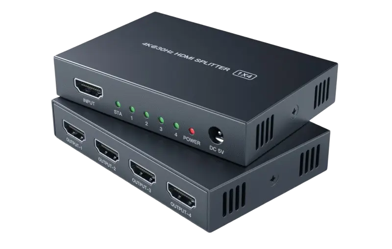 מפצל HDMI אקטיבי 1 ל-4 מסכים