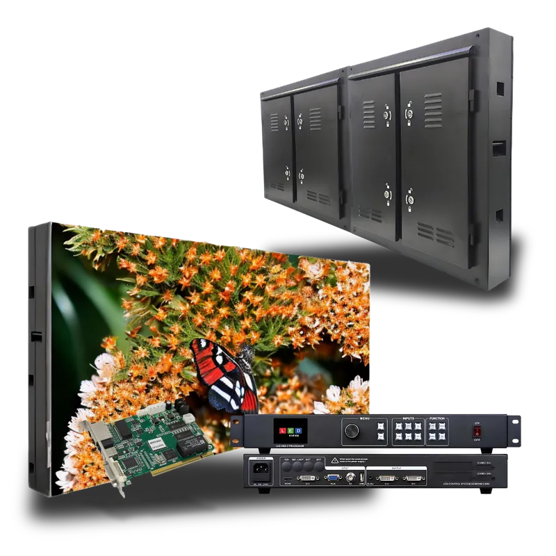 חבילת מסכי LED חיצוניים P4 עם פרוססור וכרטיס שליחה