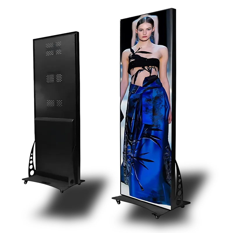 פוסטר LED מקצועי P2.5 עם גלגלים 192x64 ס"מ